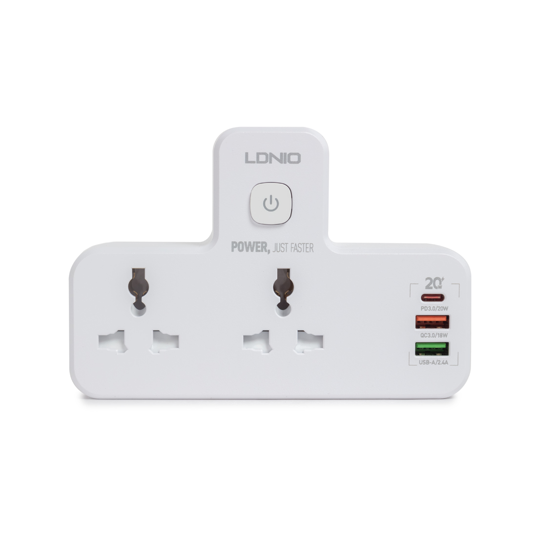 Сетевой фильтр LDNIO Universal SC2311 2 розетки 2*USB быстрой зарядки PD/QC 1 USB-C/A — изображение 2