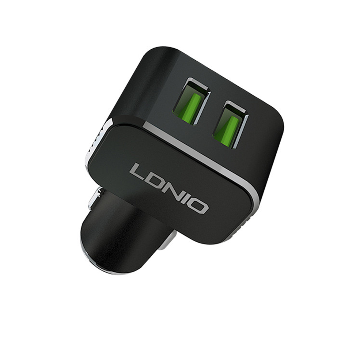 Автомобильное зарядное устройство LDNIO C306 2*USB-A 18W 5V-3.6A Auto Lightning Чёрный — изображение 2