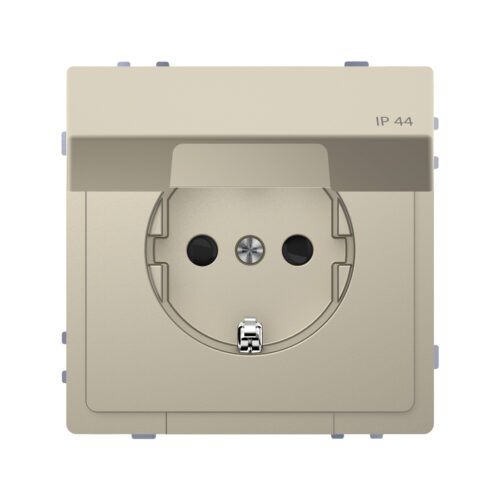 Розетка мех-м MERTEN MTN2314-6033 D-Life 16А с крышкой IP44 сахара
