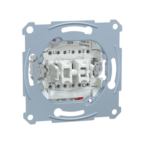 Переключатель мех-м MERTEN MTN3126-0000 D-Life 2 клавишный