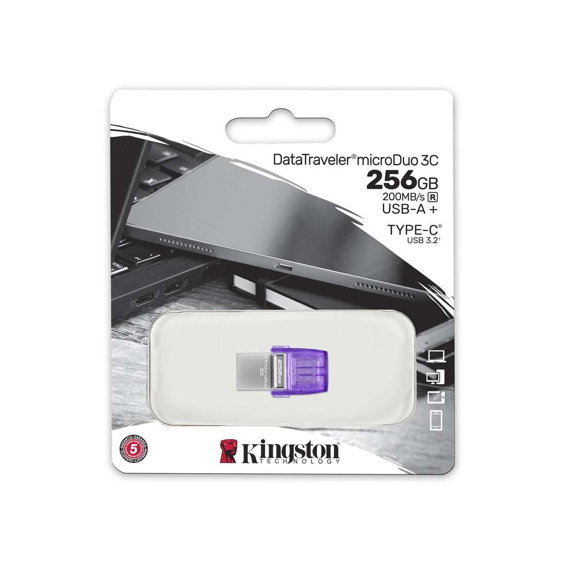 USB-накопитель Kingston DTDUO3CG3/256GB 256GB Фиолетовый — изображение 3