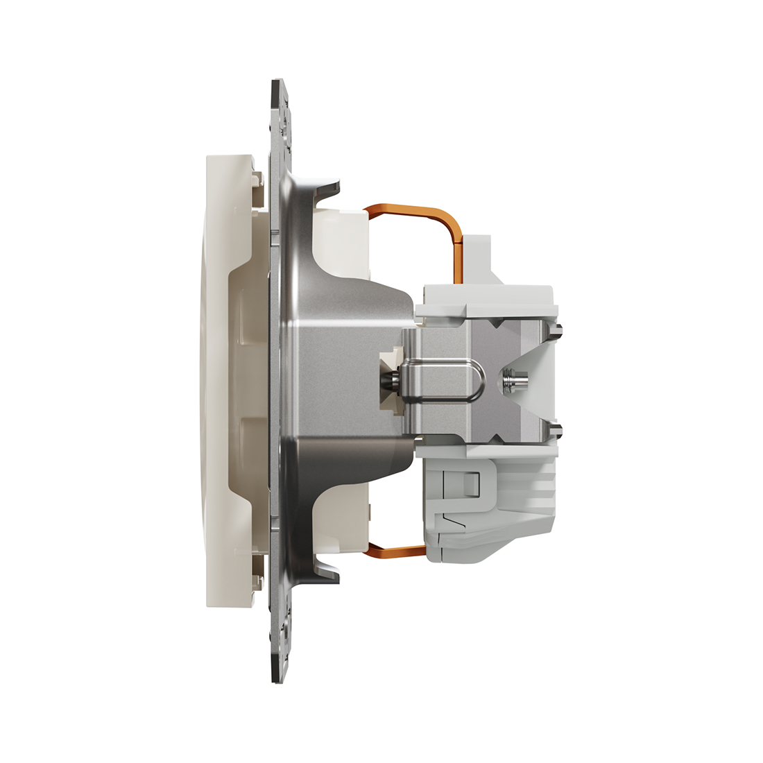 Розетка с заземлением SE EPH2970123 Asfora 16А механизм винт. клеммы кремовый — изображение 3