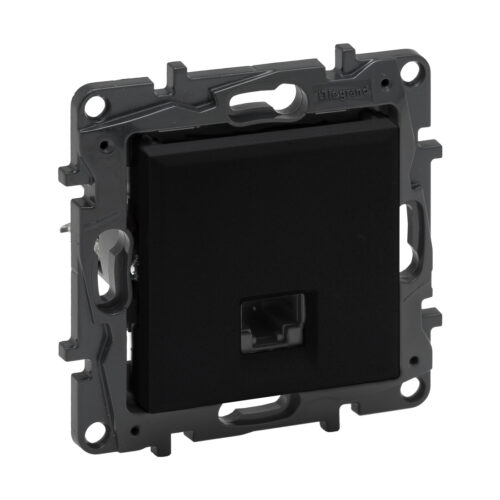 Информационная розетка одинарная Niloe Step RJ45 Кат.6 UTP Чёрный