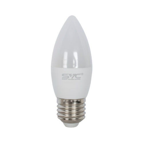 Лампа светодиодная SVC LED C35-7W-E27-6500K Свеча Холодный