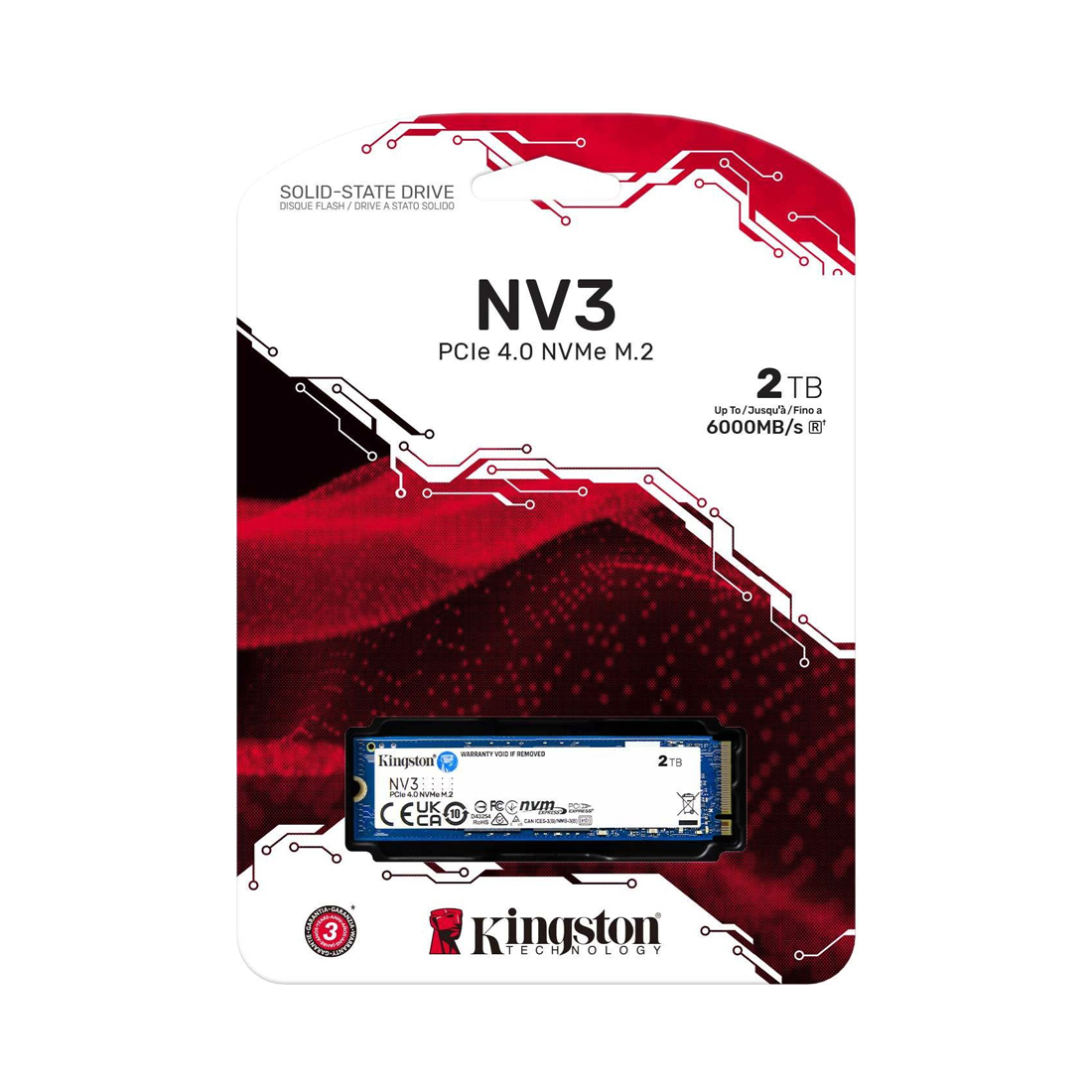 Твердотельный накопитель SSD Kingston NV3 SNV3S/2000G M.2 NVMe PCIe 4.0×4