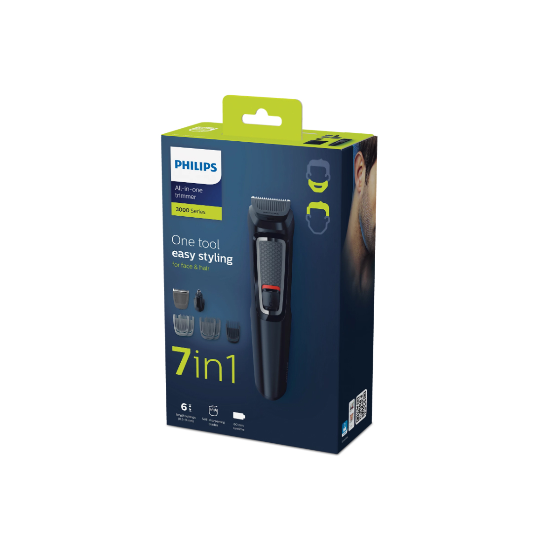 Триммер универсальный Philips Серии 3000 MG3720/15 "7 в 1" для бороды, волос, носа и ушей — изображение 3