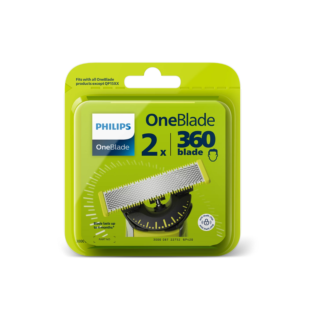 Сменные лезвия 360 Philips для OneBlade QP420/50 2 шт — изображение 3