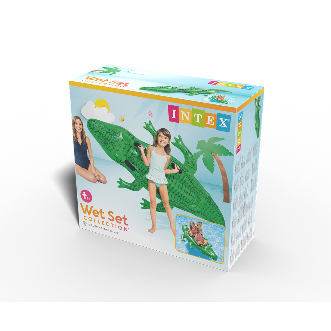 Надувная игрушка Intex 58562NP в форме алигатора для плавания — изображение 3