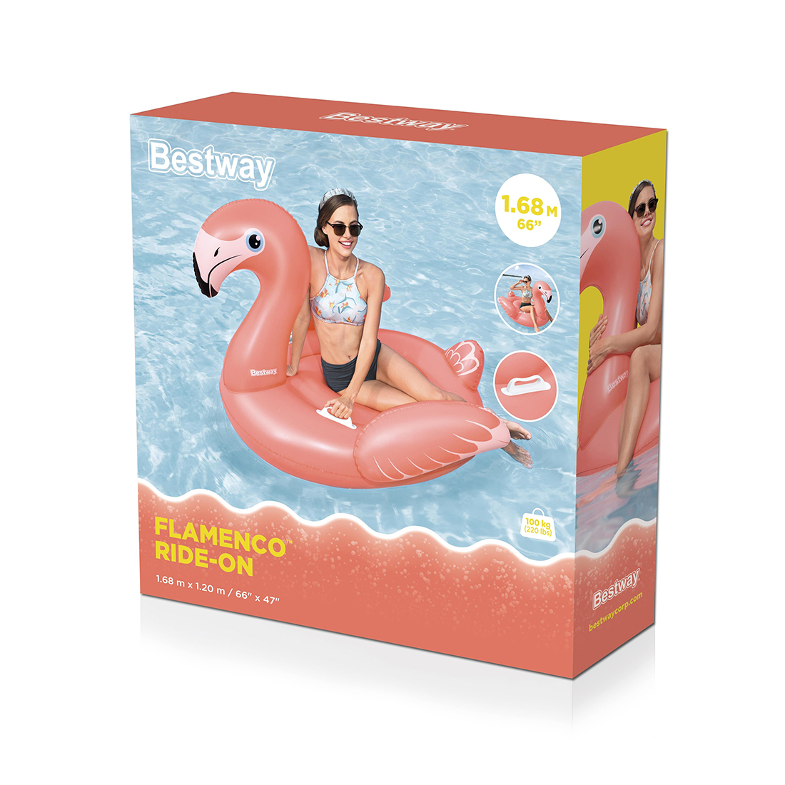 Надувная игрушка Bestway 41526 в форме фламинго для плавания — изображение 3