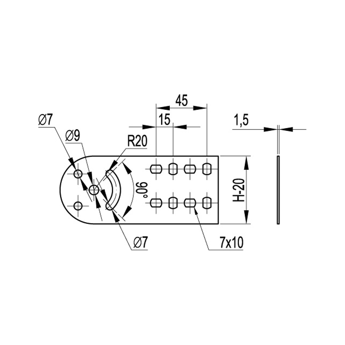 Пластина крепежная DKC 30014K GSV H80 (4 шт.) в комплекте с метизами, необходимыми для монтажа