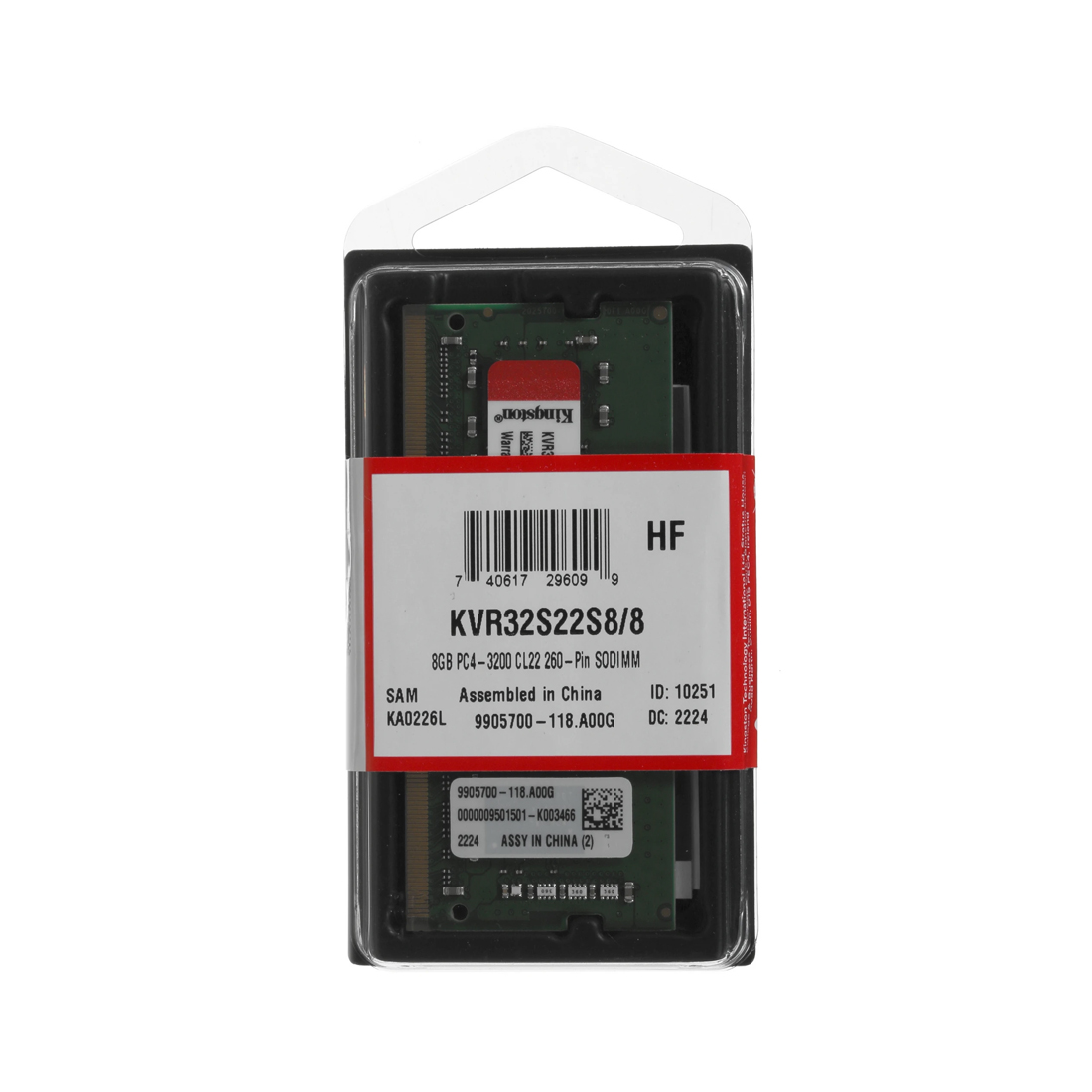 Модуль памяти для ноутбука Kingston KVR32S22S8/8WP DDR4 8GB 3200MHz — изображение 3