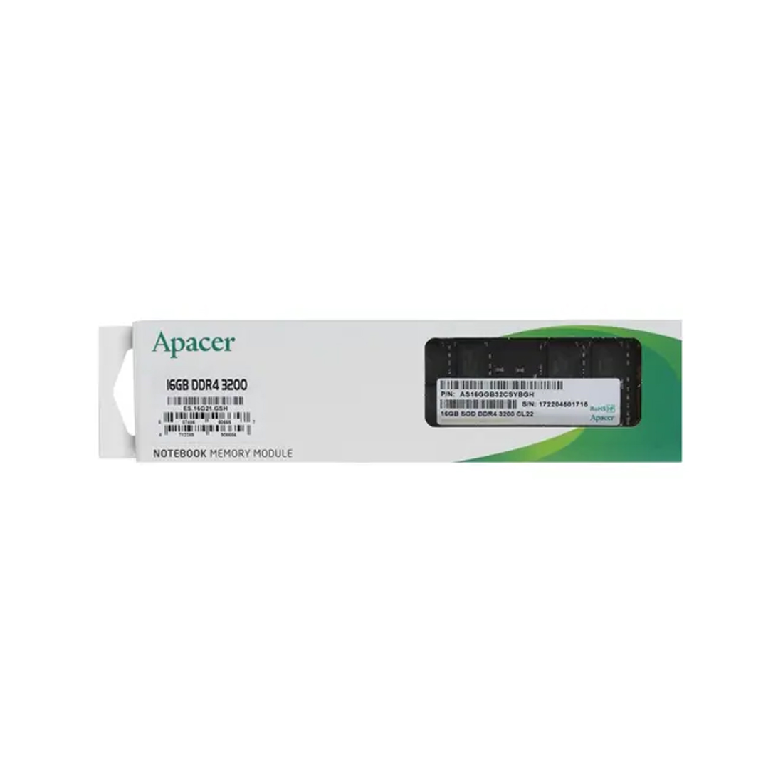 Модуль памяти для ноутбука Apacer ES.16G21.GSH 16GB 3200MHz — изображение 2