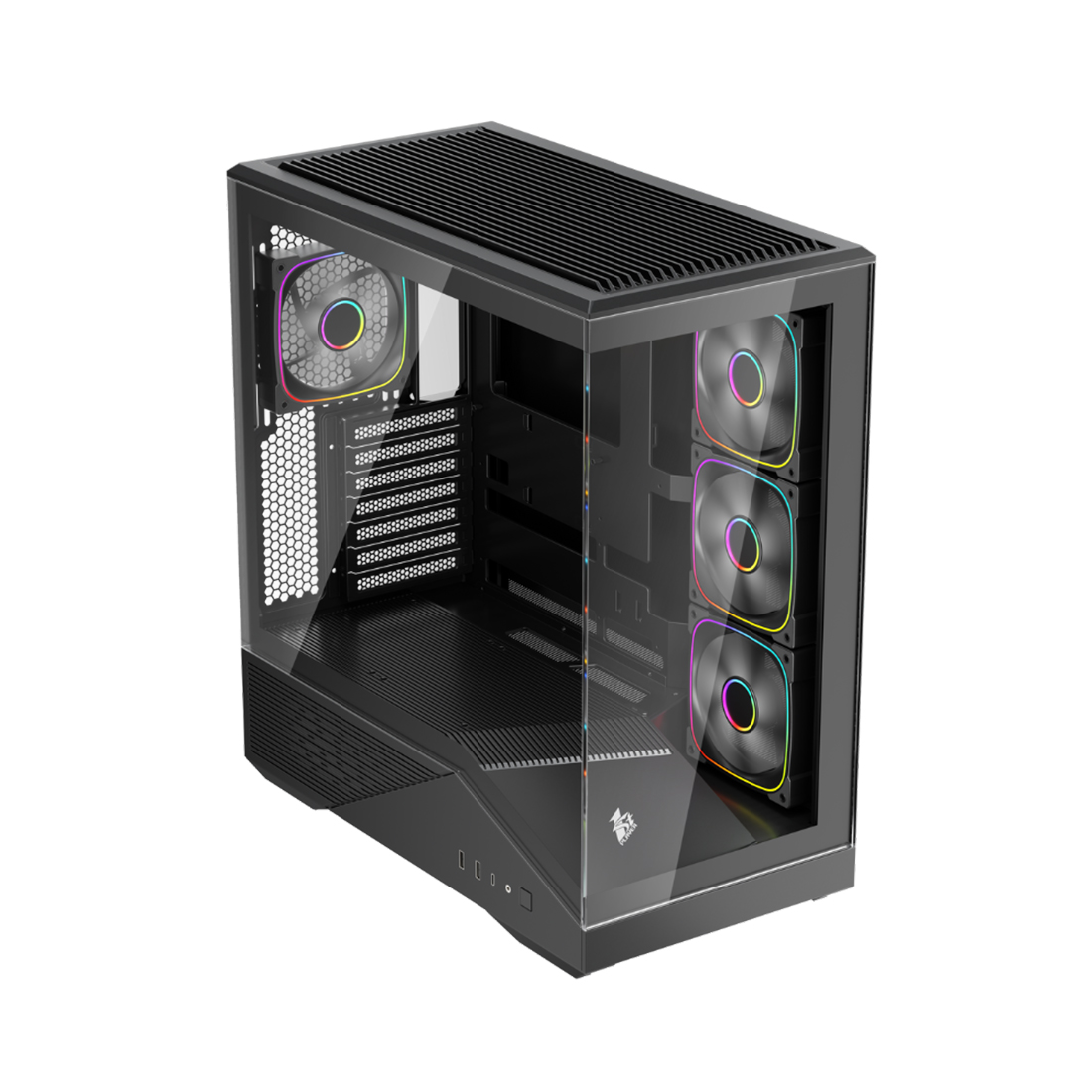 Компьютерный корпус 1STPLAYER FIREBASE GM7 Black без Б/П — изображение 2
