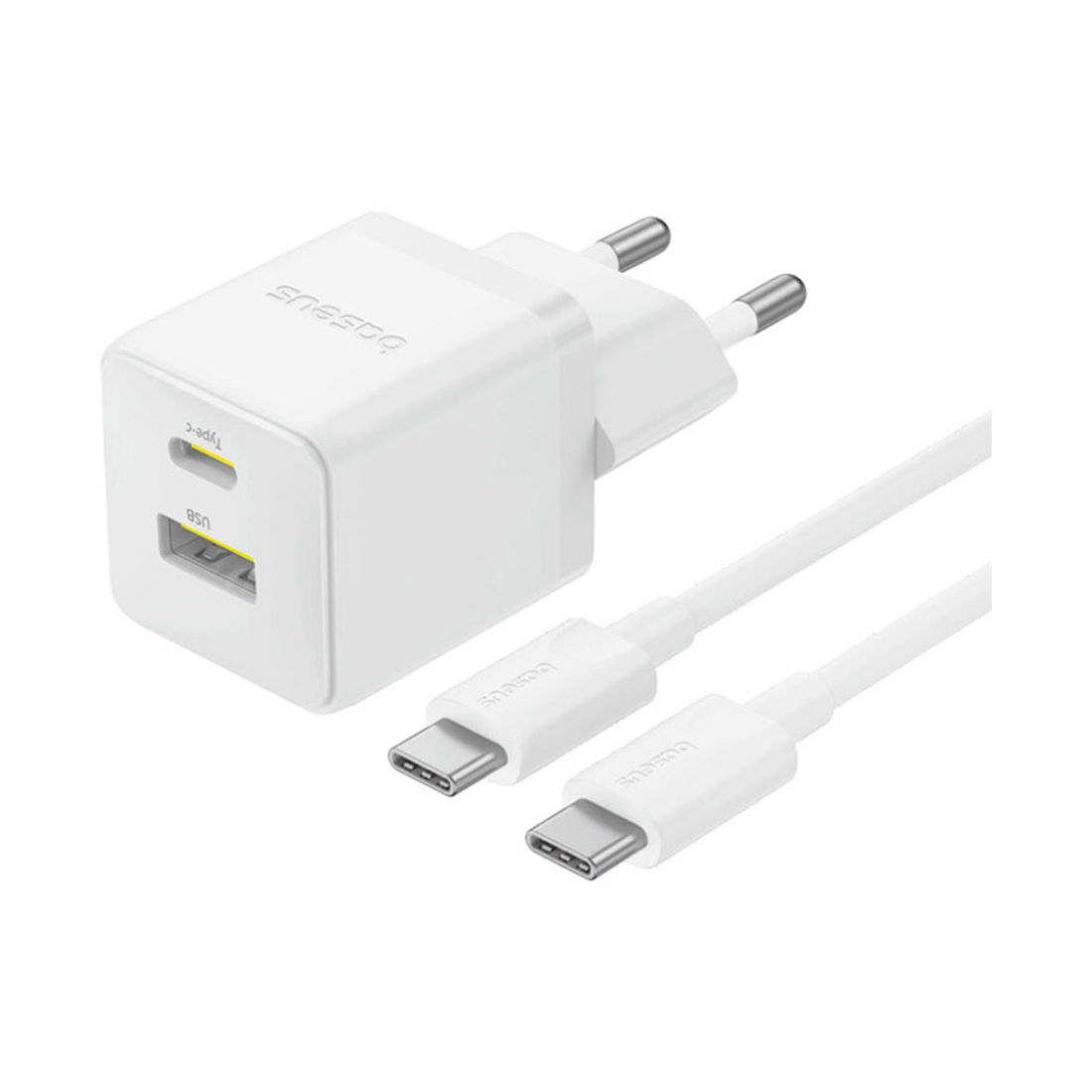 Адаптер питания Baseus Palm C+U 30W White( в комлпекте кабель Type-c) (P1011160A213-01) — изображение 2