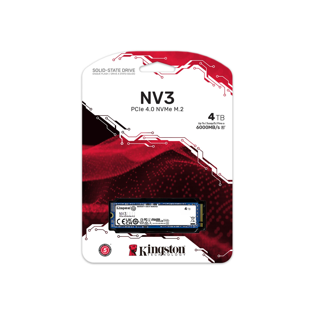 Твердотельный накопитель SSD Kingston NV3 SNV3S/4000G M.2 NVMe PCIe 4.0x4 — изображение 3