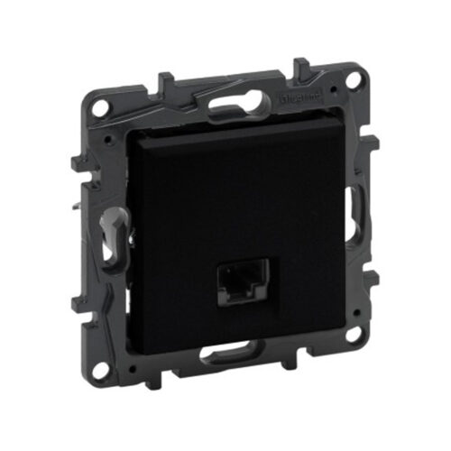 Информационная розетка одинарная Niloe Step RJ45 Кат.5e UTP Чёрный new