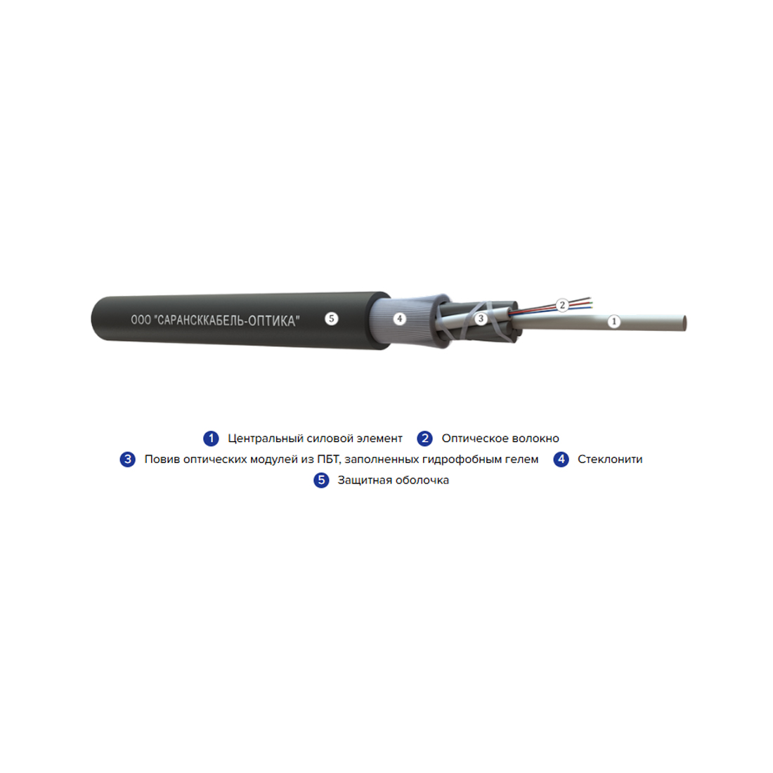 Кабель оптоволоконный ОКМС-24(G.652.D) 6кН