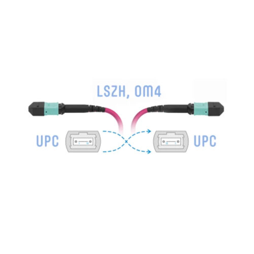 Патч корд оптоволоконный MPO-MPO OM4 12F FF Type-B 10 м