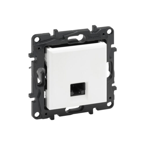 Информационная розетка одинарная Niloe Step RJ45 Кат.6 UTP Белый new