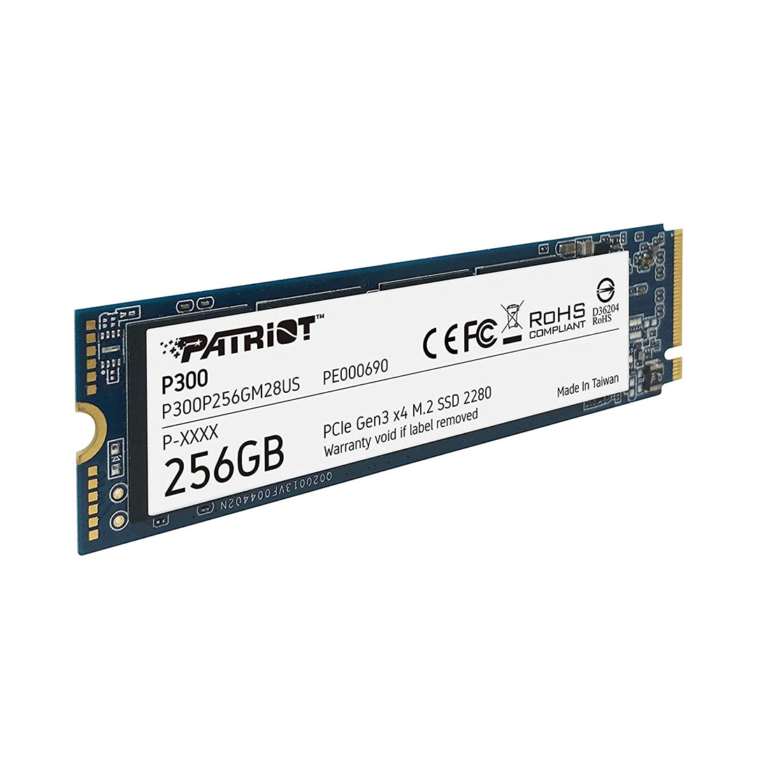 Твердотельный накопитель SSD Patriot P300 256GB M.2 NVMe PCIe 3.0×4