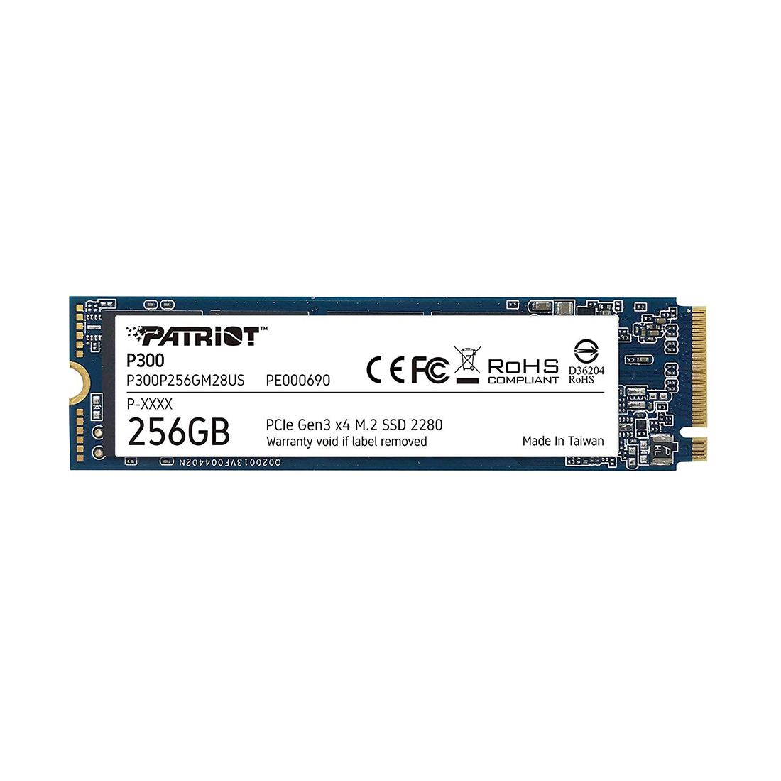 Твердотельный накопитель SSD Patriot P300 256GB M.2 NVMe PCIe 3.0×4