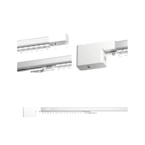 Умный карниз для штор Яндекс, длина 2,4-4,5м, работает с Алисой, Zigbee
