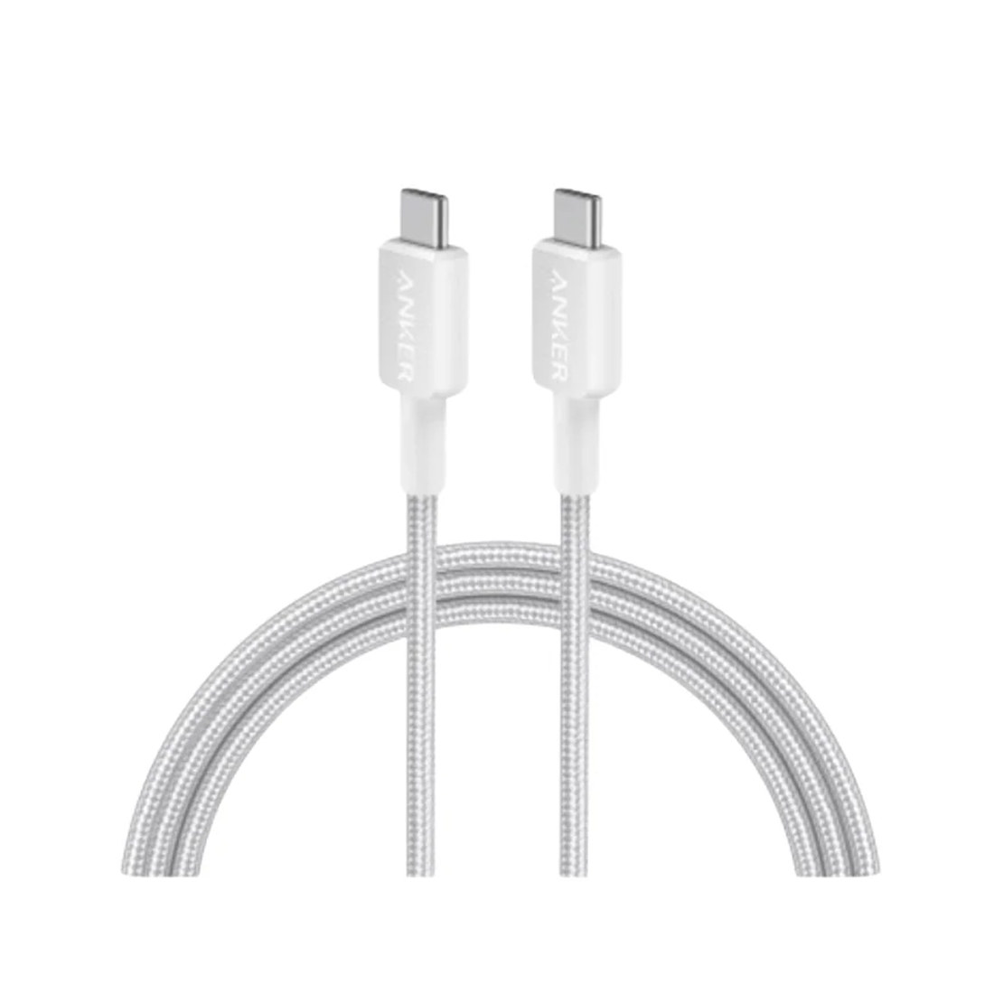 Интерфейсный кабель Anker 322 USB-C to USB-C Cable 1М (A81F5G21) Белый
