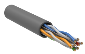 ITK Витая пара U/UTP кат.6A 4х2х23AWG solid LSZH нг(А)-HFLTx серый (305м)