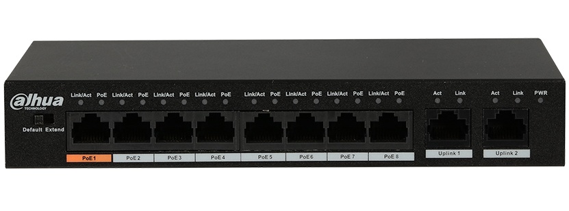 DH-PFS3010-8ET-96 8-портовый 100-мегабитный коммутатор с PoE
