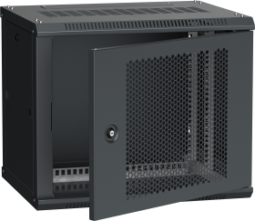 ITK Шкаф настенный LINEA W 9U 600х450мм дверь перфорированная RAL 9005