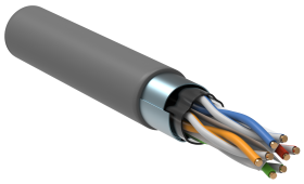 ITK Витая пара F/UTP кат.6 4х2х23AWG solid PVC серый (305м)