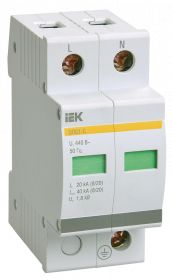 MOP20-2-D IEK Ограничитель импульсных перенапряжений ОПС1-D 2Р 5/10кА 230B