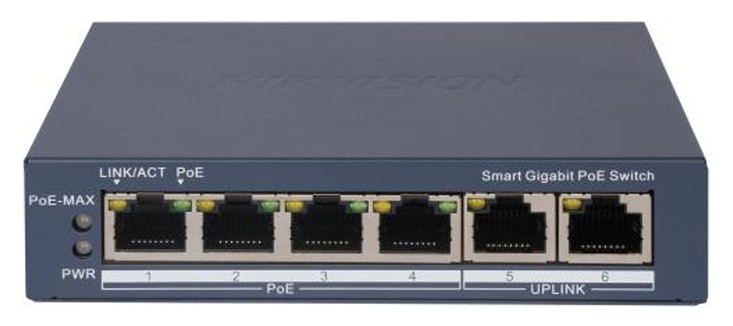 DS-3E1506P-EI Hikvision 4-портовый PoE-Коммутатор