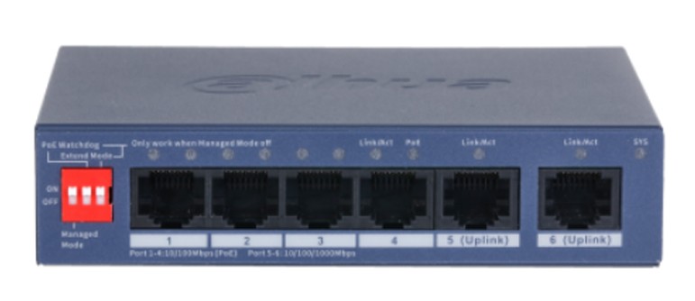 DH-CS4006-4ET2GT-36 6-портовый управляемый PoE коммутатор