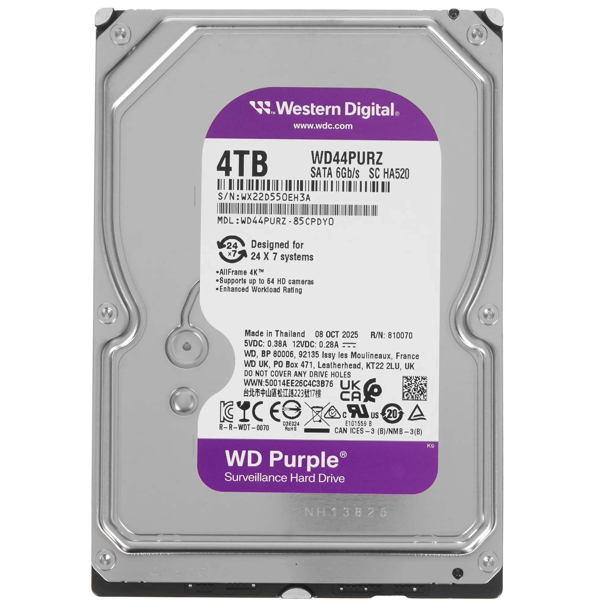 WD44PURZ Жесткий диск 4000ГБ WD Purple