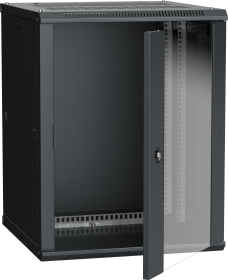ITK Шкаф настенный LINEA W 12U 600х600мм дверь стекло RAL 9005
