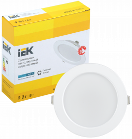 LDVO0-1612-09-4000-K01 IEK Светильник светодиодный ДВО 1612 круг 9Вт 4000К IP20 белый IEK