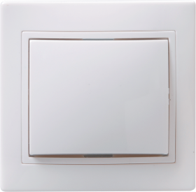 EVK13-K01-10-DM IEK Выключатель 1-клавишный кнопочный звонок ВСк10-1-0-КБ 10А КВАРТА белый IEK