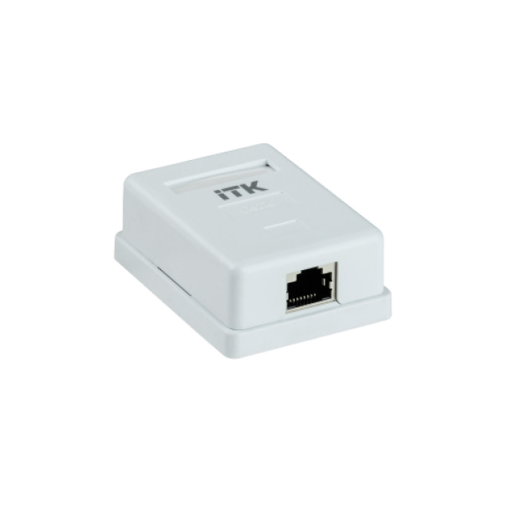 ITK Настенная информационная розетка RJ45 кат.6 FTP 1-порт