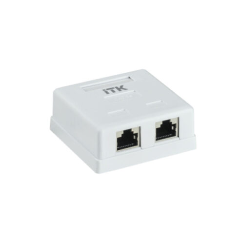 ITK Настенная информационная розетка RJ45 кат.5e FTP 2-порта