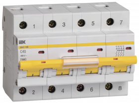 MVA40-4-040-C IEK Выключатель автоматический ВА47-100 4Р 40А 10кА С IEK