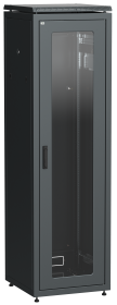 ITK Шкаф сетевой напольный 19" LINEA N 47U 600х800мм стеклянная передняя дверь черный