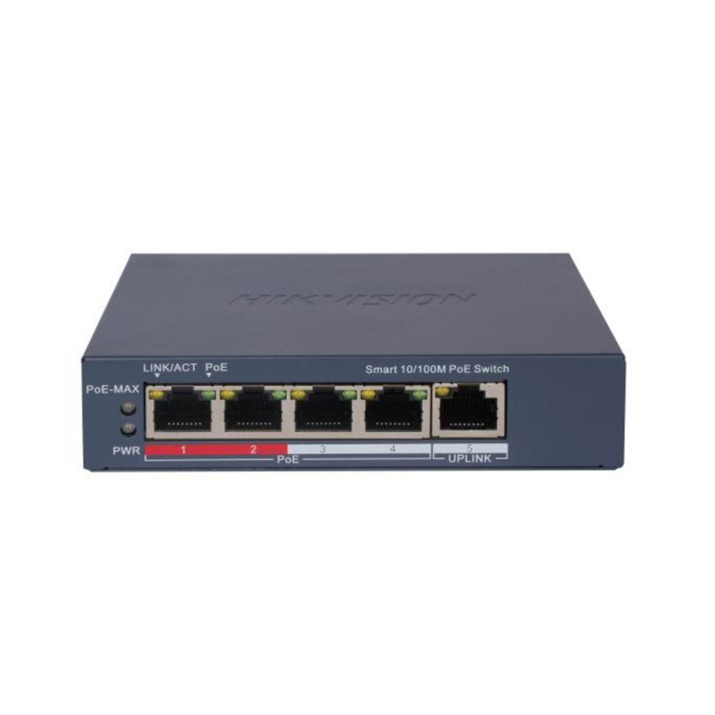 Hikvision DS-3E1106P-EI Коммутатор 4-портовый PoE