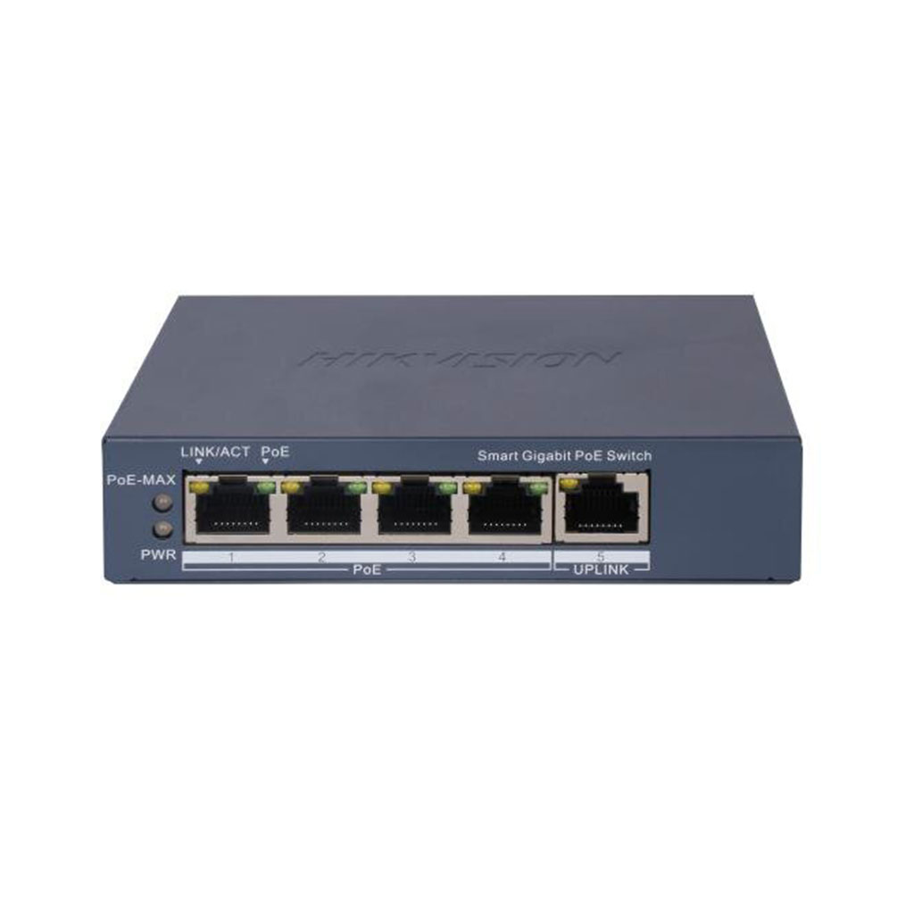 Hikvision DS-3E1505P-EI/M Коммутатор 4-портовый PoE