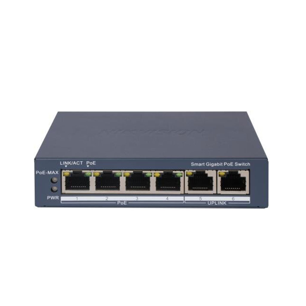 Hikvision DS-3E1506P-EI Коммутатор 4-портовый PoE