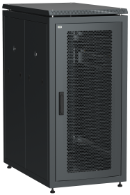 ITK Шкаф сетевой напольный 19" LINEA N 28U 600х1000мм перфорированные двери черный