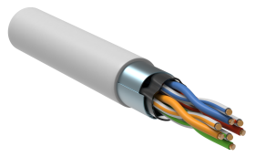 ITK Витая пара F/UTP кат.5E 4х2х24AWG solid LSZH нг(А)-LSLTx белый (305м)
