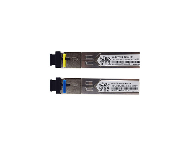 WI-SFP10S-20KM-I Wi-Tek Комплект одноволоконных SFP модулей