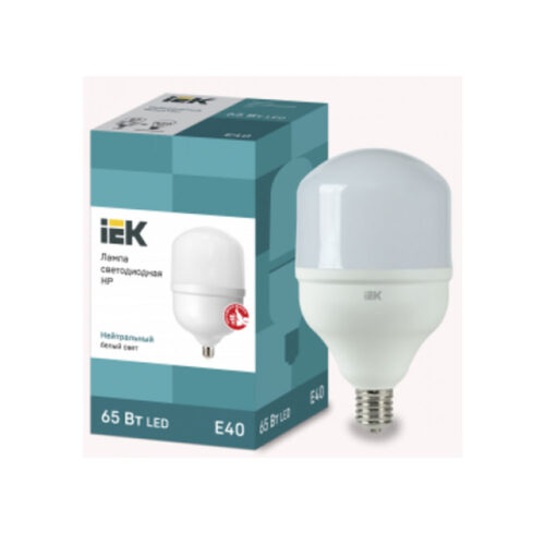 LLE-HP-65-230-40-E40 IEK Лампа светодиодная HP 65Вт 230В 4000К E40 IEK