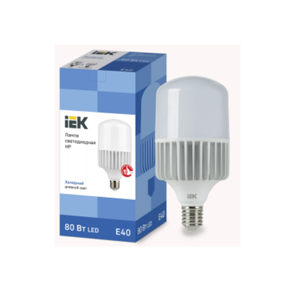 LLE-HP-80-230-65-E40 IEK Лампа светодиодная HP 80Вт 230В 6500К E40 IEK